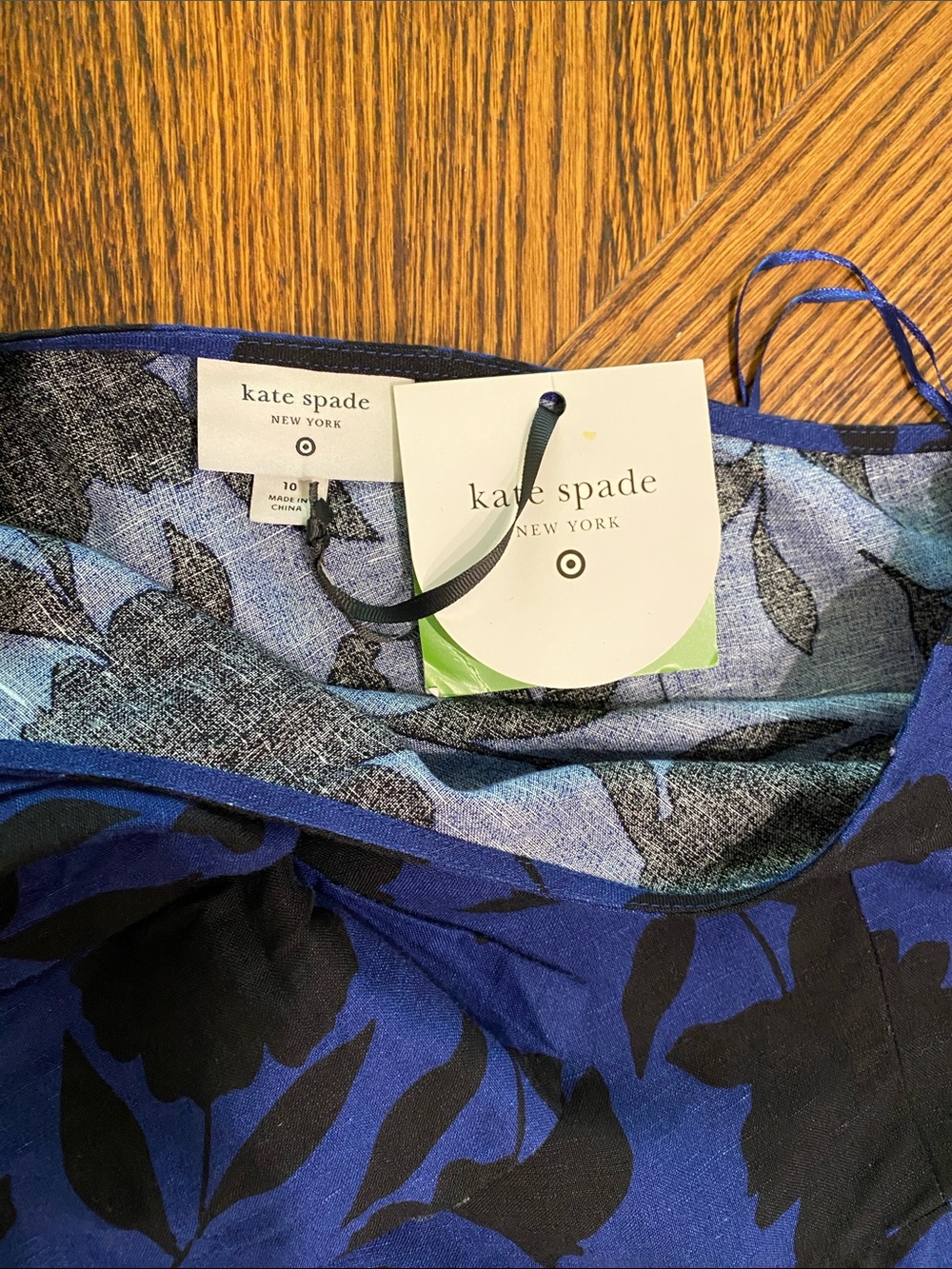 Kate Spade One-Shoulder bow Blue Floral Wide-Leg Jumpsuit coastal cottagecore - Picture 17 of 17